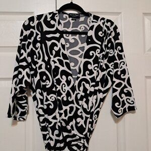 Black and White Wrap Dress